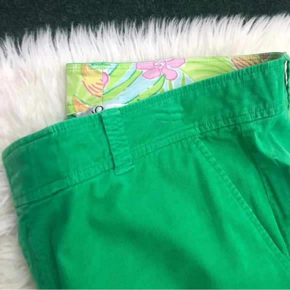 Lilly Pulitzer Green Corduroy Pants Cords - Picture 11 of 14